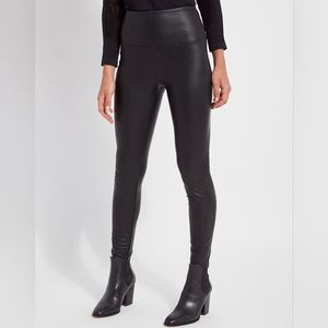 LYSSÉ vegan leather leggings.